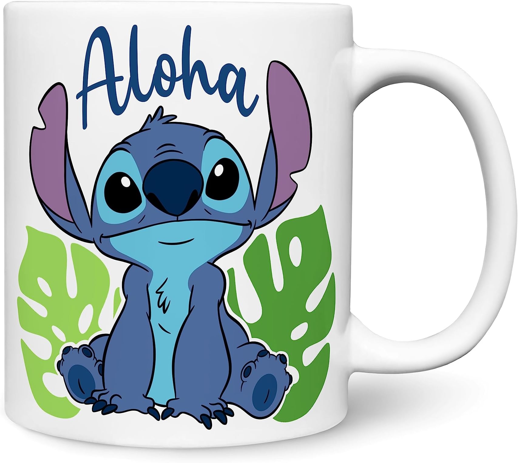PureArtz Stitch White Ceramic 325ml Coffee Mug (Aloha)