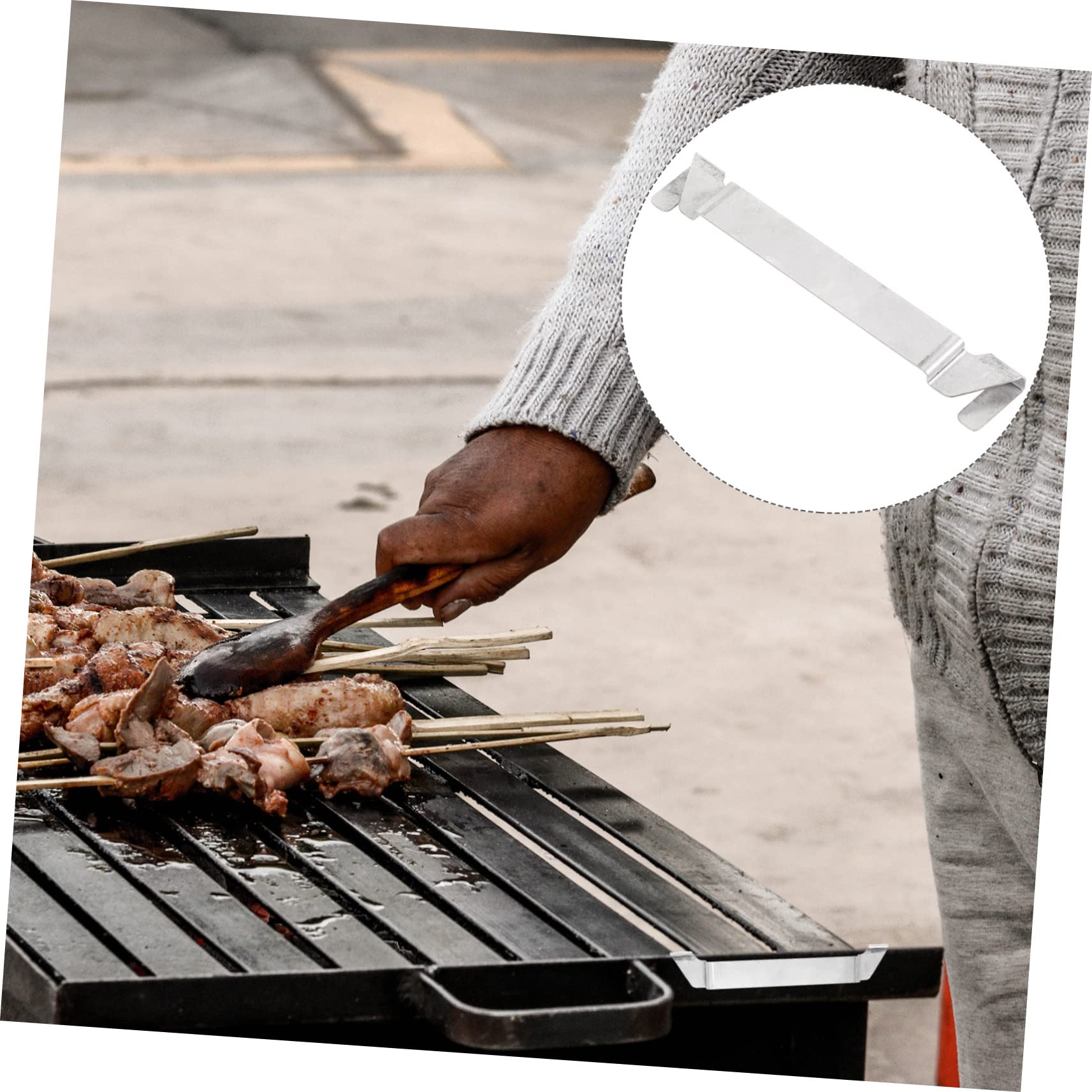 Support De Spatule Pour Barbecue Et Plancha - En Acier Inoxydable - Lot De 2 - À Fixer Sur Le Bord De La Grille