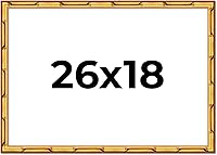 Vista 153 de Poster Palooza Marco de madera maciza de bambú dorado de 12 x 8 pulgadas con acrílico UV, respaldo de tablero de espuma y accesorios para colgar