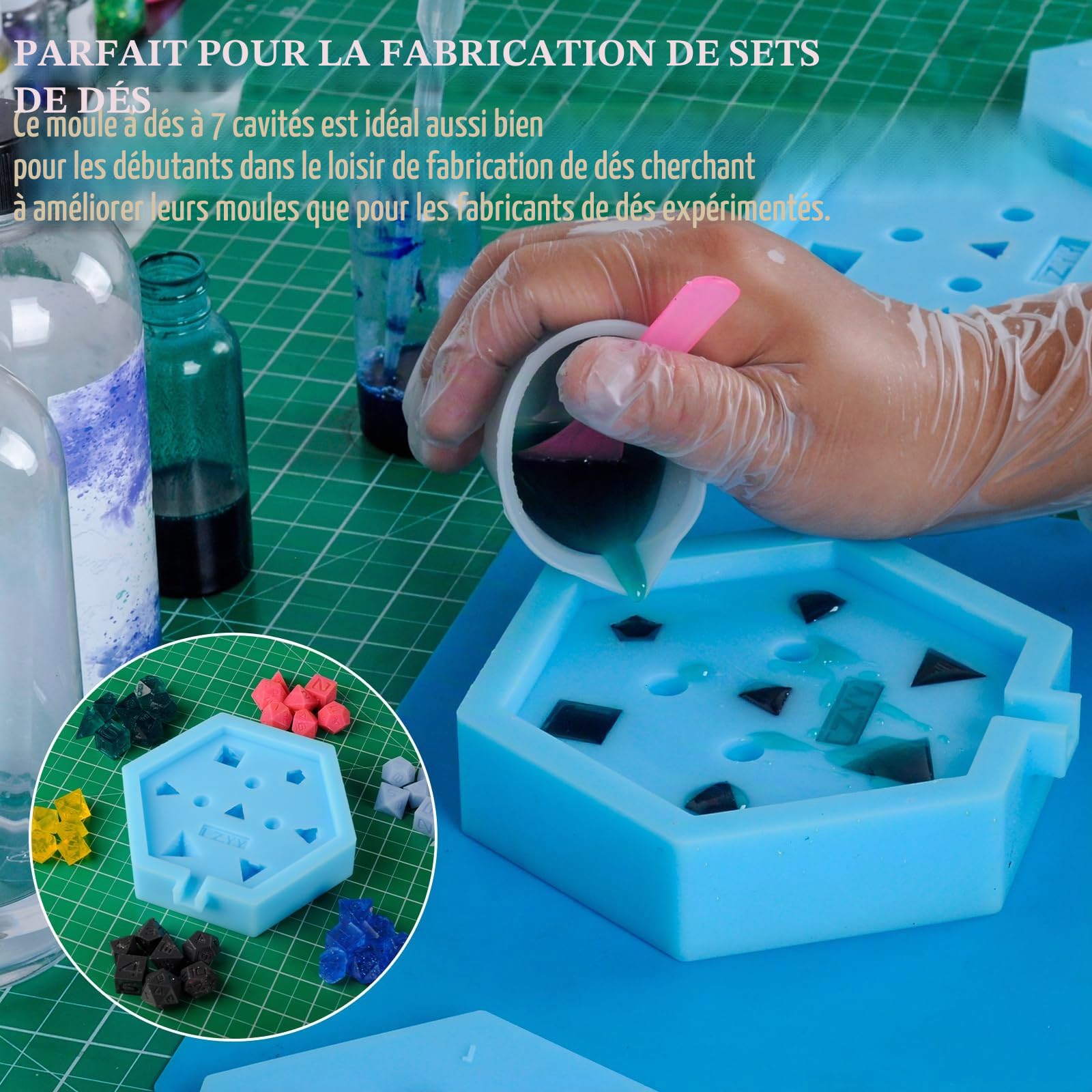 Kit De Moules En Résine En Forme De Carillon De Dragon, Moule En Silicone Pour Moulage De Kit De Moules En Résine En Forme De Carillon De Dragon, Moule En Silicone Pour Moulage De