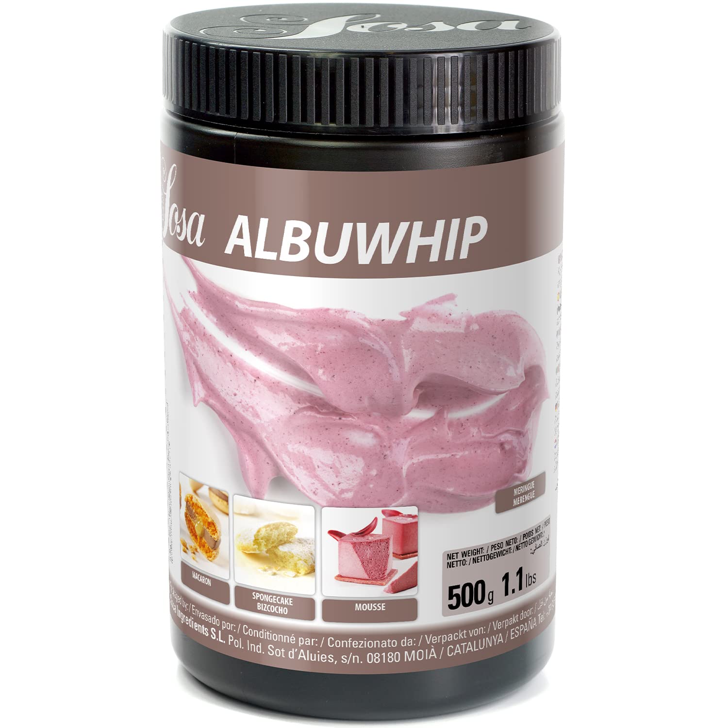 Sosa Blancs d'œufs en poudre. Agent à fouetter de qualité chef. 5 fois plus fort que les blancs d'œufs ordinaires. Préparez des meringues, des macarons, des mousses parfaites. Ingrédients de qualité