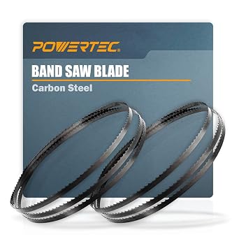 POWERTEC 70-1/2 Inch Bandsaw Blades, 1/4" x 6 TPI Band Saw Blades for Sears Craftsman 21400 and Rikon 10-305, 10-3061 10" Band Saw for Woodworking, 2 Pack 13181-P2
