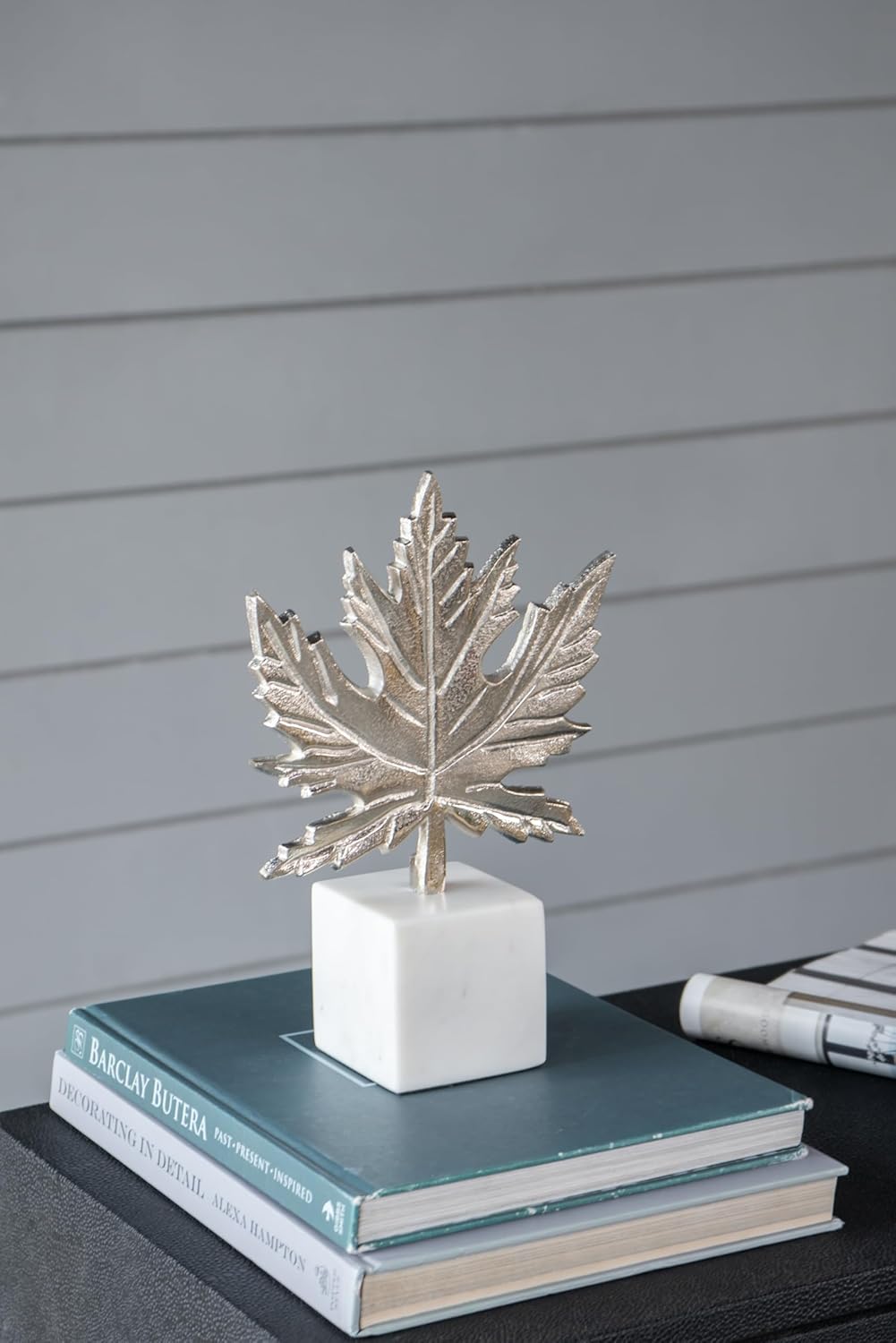 Aluminum Leaf on Marble Base – 7x3x10.5