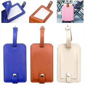 Luggage Suitcase Baggage Travel Name Tag Tags Bag for Suitcases, 3 Pcs | Identifier, Buckle Privacy Cover