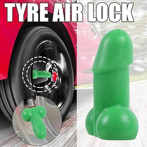 Miniatura 5 de pathside Tapones de goma para válvulas de neumáticos paquete de 4 unidades en forma de pene para ruedas de automóvil motocicleta camión bicicleta