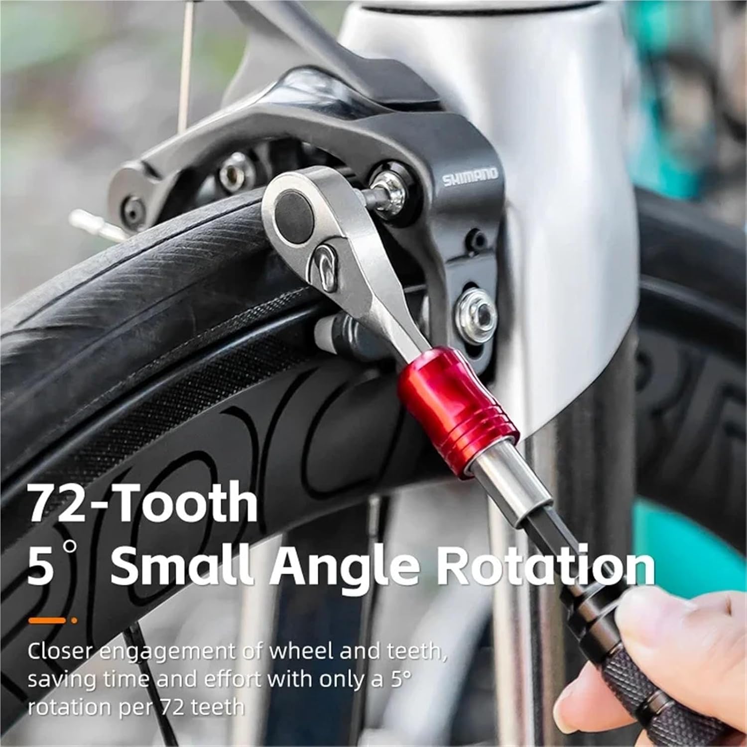 Bicycle 72 tooth ratchet portable wrench torque repair kit