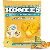 Vista 14 de Honees Gotas rellenas para la tos de mentol, miel, mentol y eucalipto, alivio natural del dolor de garganta, nada artificial, pastillas