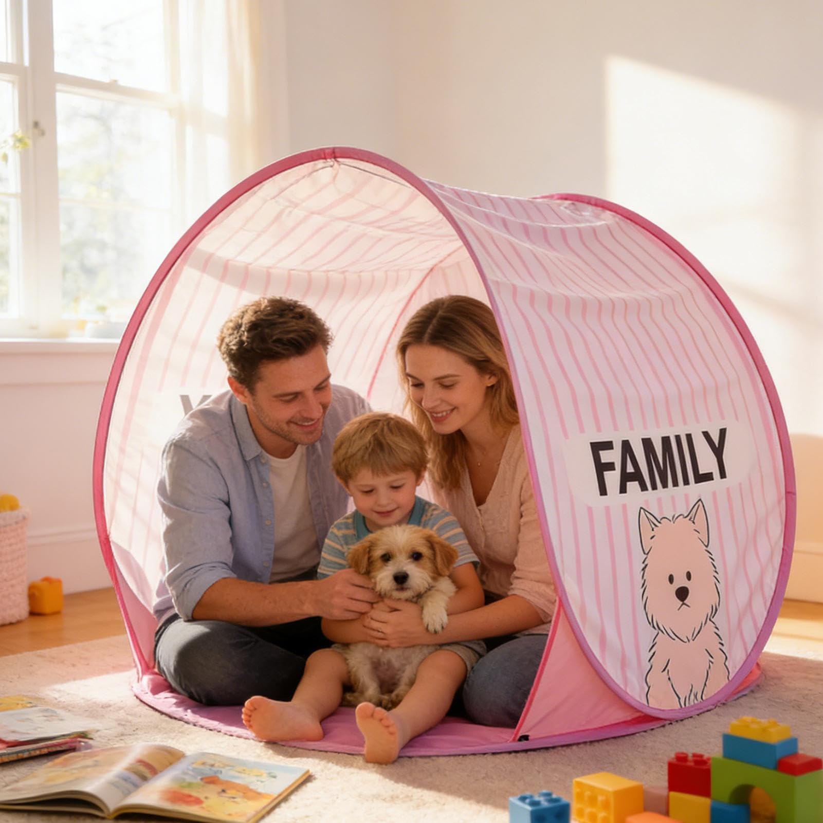 Namiot rodzinny, wodoodporny domek z okienkiem z kreskówkowym wzorem, do ogrodu, na zewnątrz, na piknik, wędkarstwo, podróże, basen, plażę, do ogrodu, na piknik, podróże, basen, plażę, taras,