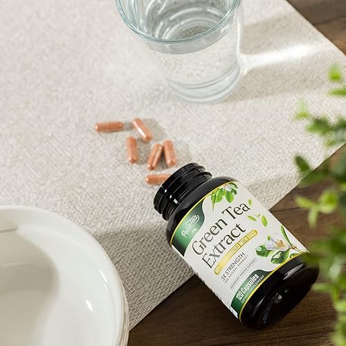 Vista 14 de PureTea - Píldoras de extracto de té verde de 1000 mg con EGCG – 98% de polifenoles estandarizados – Cápsulas de té verde de absorción 3X