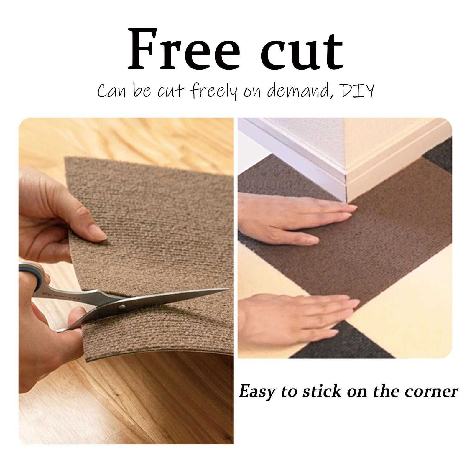 12 baldosas Autoadhesivas de 45 x 45 cm, fáciles de despegar y Pegar, Reutilizables, Lavables, Antideslizantes, Ideales para el hogar y Las Mascotas (Gris Oscuro).