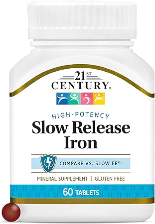 21st Century Slow Release Iron Tablets, 60 Count
