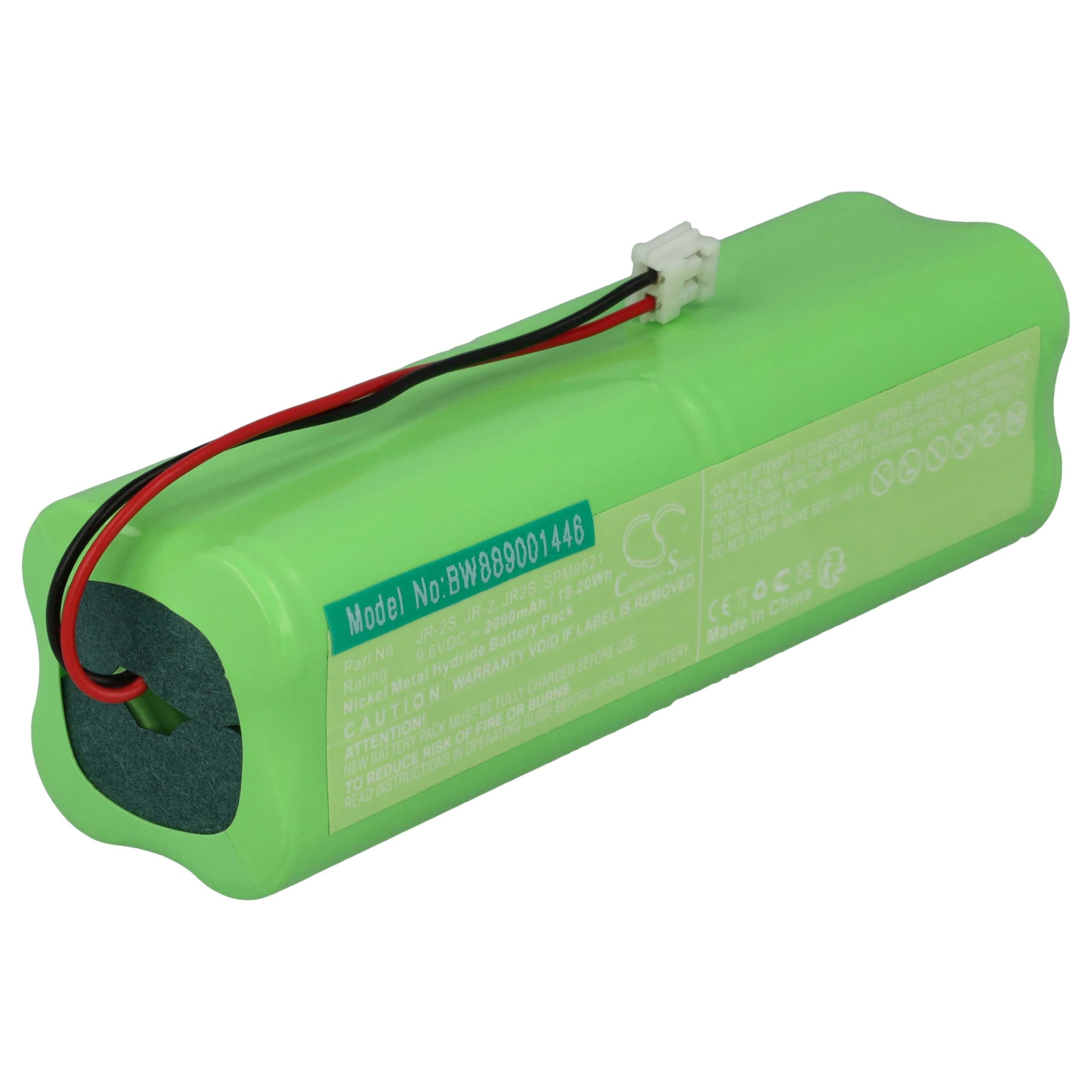vhbw batteria compatibile con Spektrum Older DX6, DX7 controller per drone, telecomando (2000mAh, 9,6V, NiMH)
