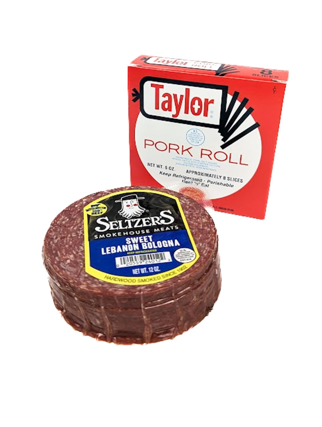 Seltzer's Sweet Lebanon Bologna 12 Oz (pack of 2) and Taylor Pork Roll 6 Oz (pack of