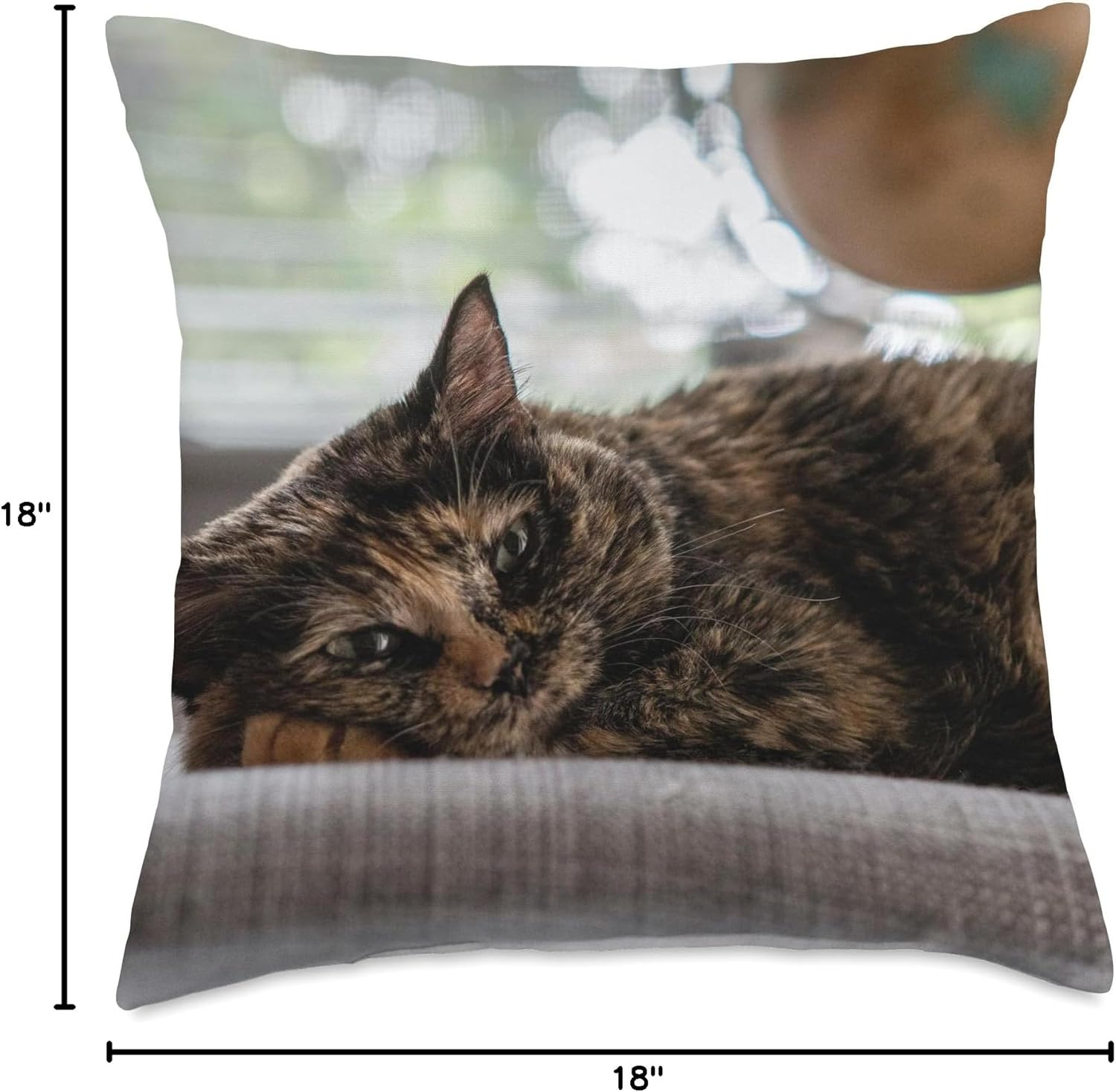 Tortoiseshell Cat Throw Pillow