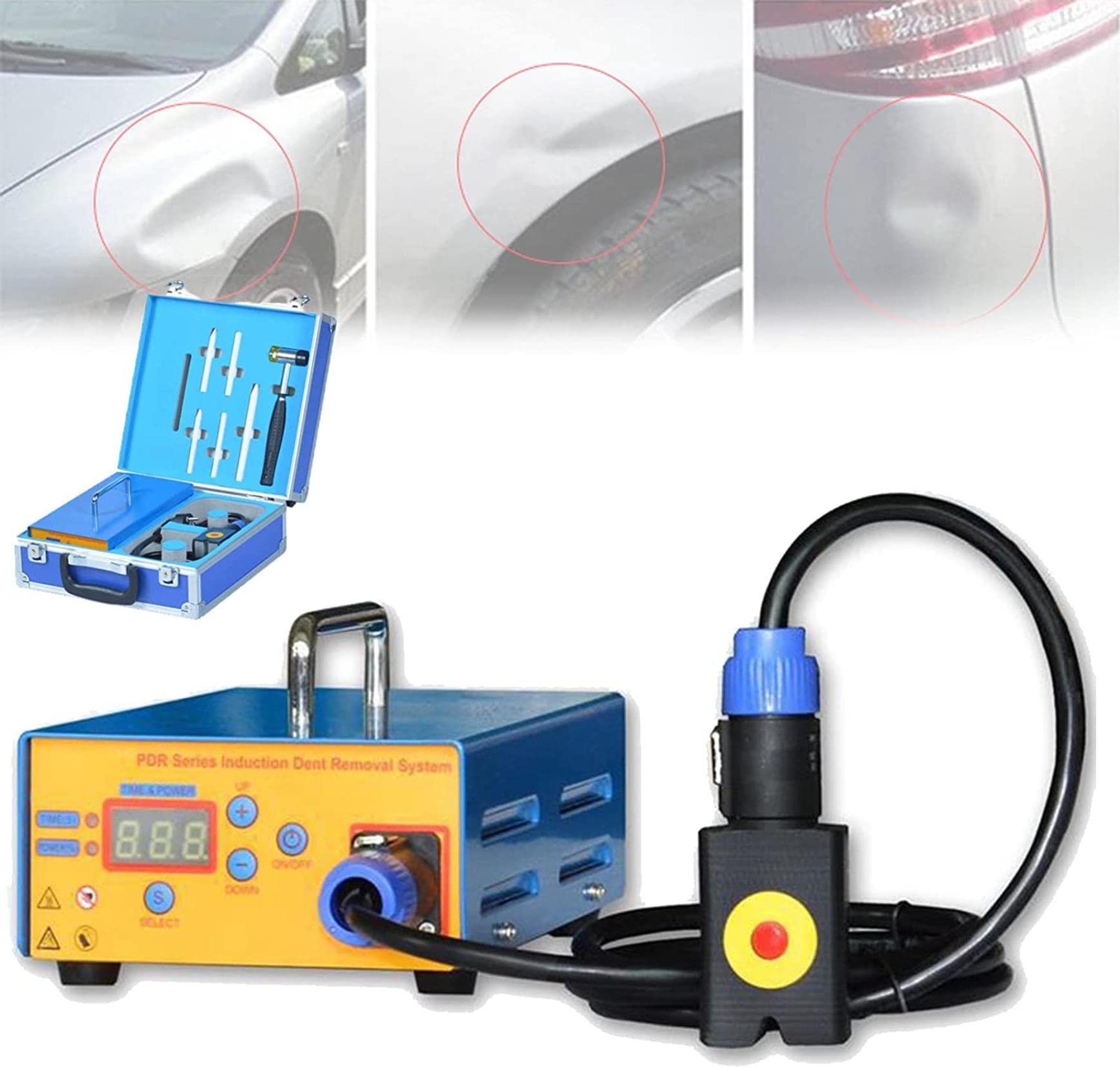 Kit de debosselage carrosserie electromagnetique à induction thermique