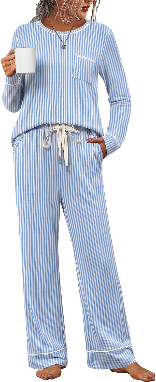 WIHOLL Pajamas for Women Set Soft Pjs Long Sleeve Two Piece Lounge Sets image 2