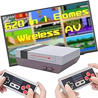 Vista 1 de Retro Game Console, Classic Video Games Console Built-in with 620 Games System,Plug and Play with Wireless Controllers Handheld Games.