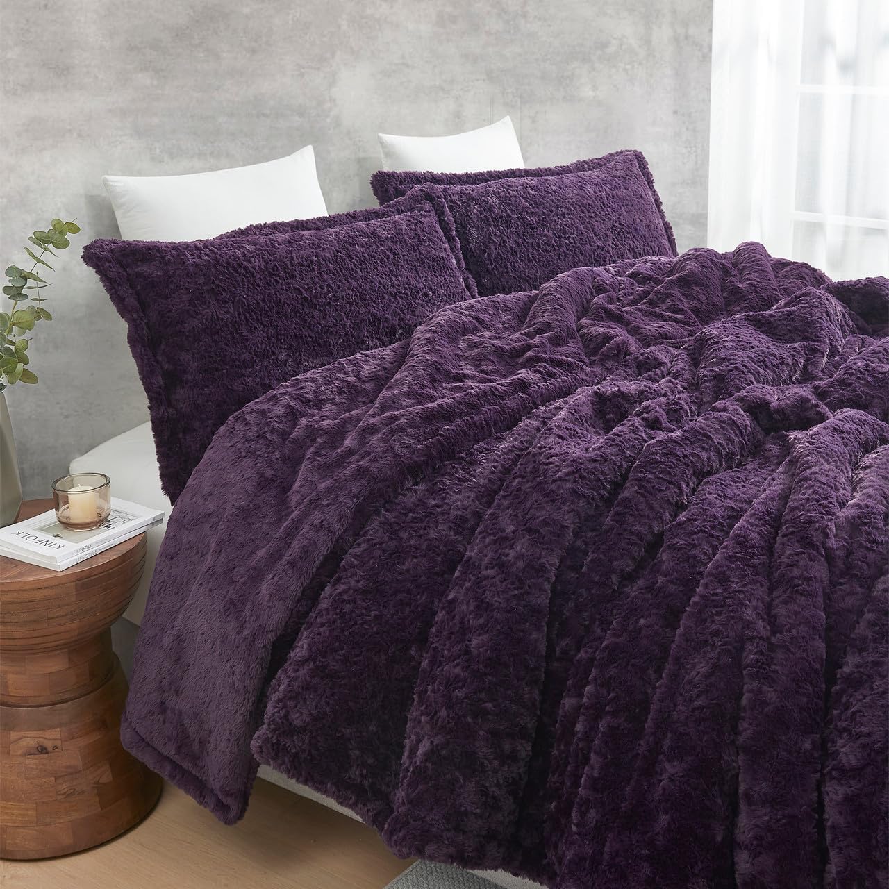 Byourbed Wriggle with It - Coma Inducer® Oversized Queen Comforter Set - Darkest Possible Purple