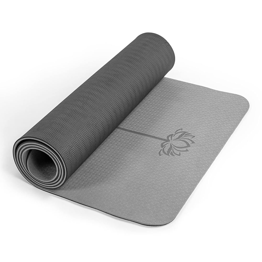 Yoga Mat Non Slip, Pilates Fitness Mats, Eco Friendly, Anti-Tear Yoga Mats for Women, 1/4 Exercise Mats for Home Workout with Carrying Sling