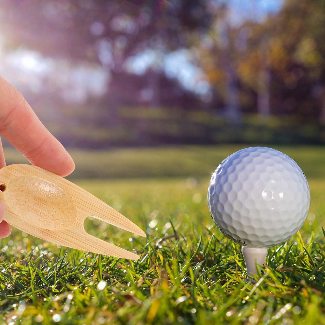 Kisangel Portable Golf Divot Repair Tool with Keychain Hole Compact 2.75 Inch Divot Fork for on-Course Use and Fairway Trimming Golf Accessories Pack of 75