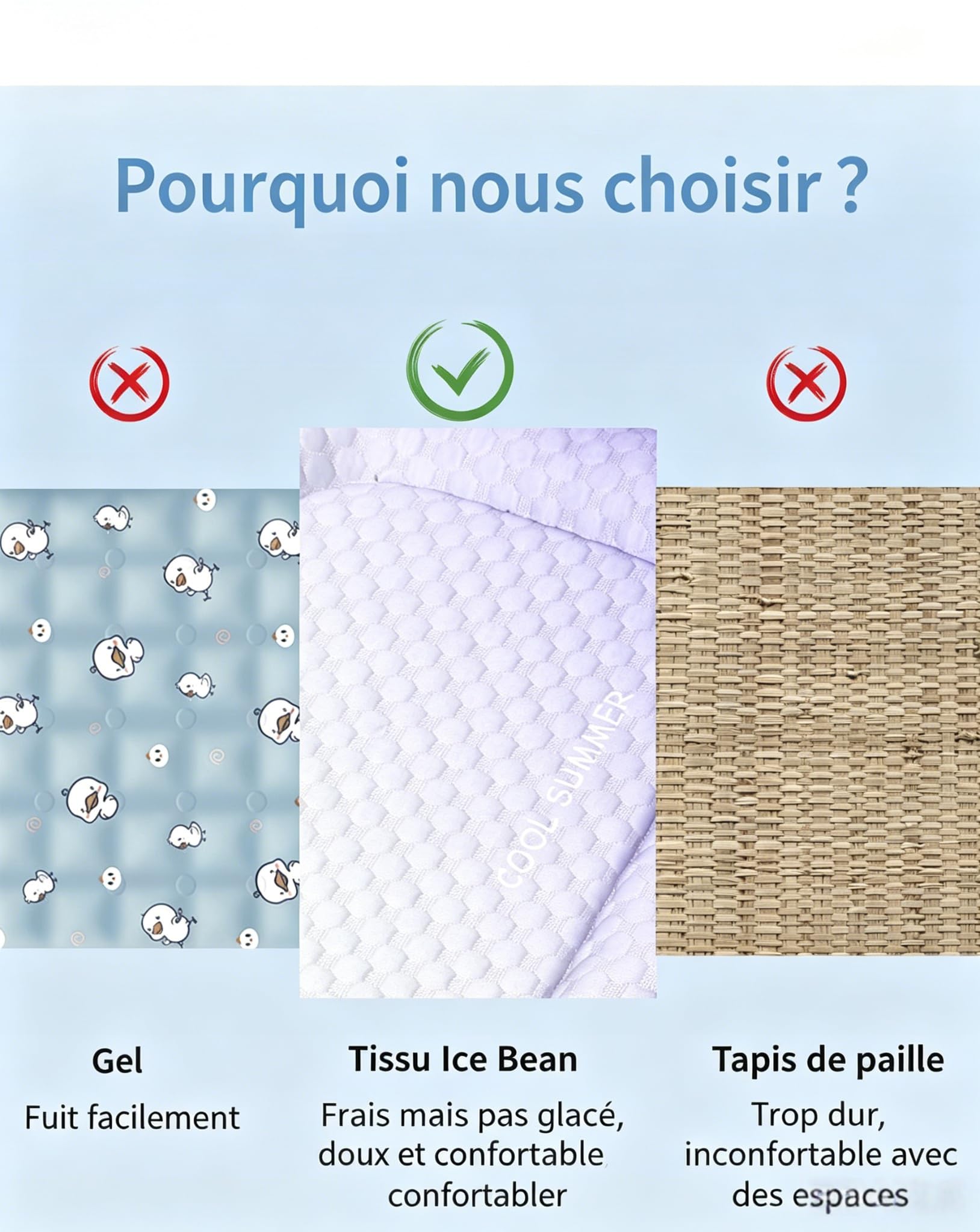 Kühlmatte 3D für Tiere Ice Bean – Bett für Katzen und Hunde, atmungsaktiv, feuchtigkeitsabweisend, weich und bequem, Grau: XL