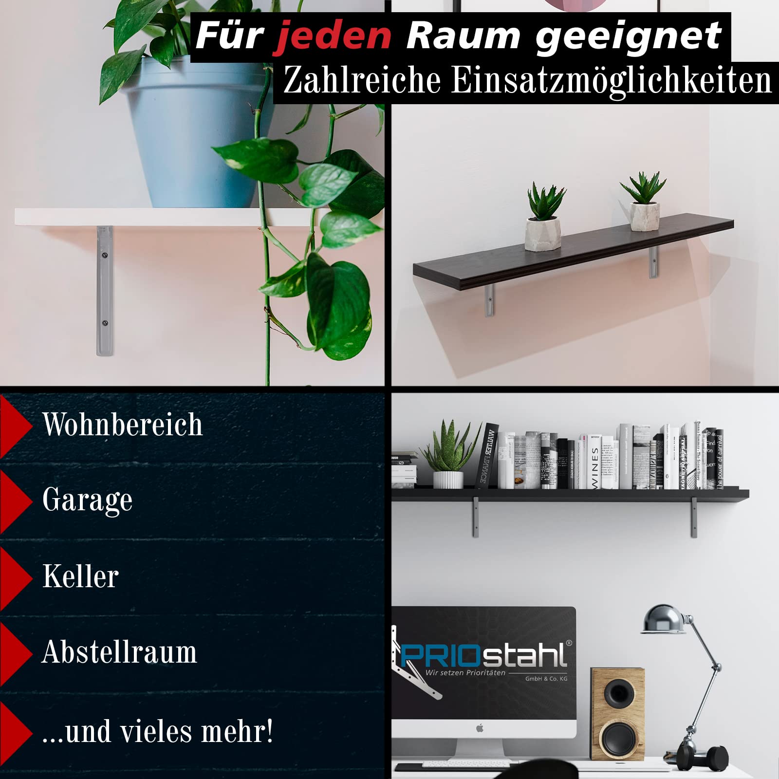 PRIOstahl Support De Ain Courante - 1 Ain Courante De 42,4 - Pour Tube Rond Au Ur - À