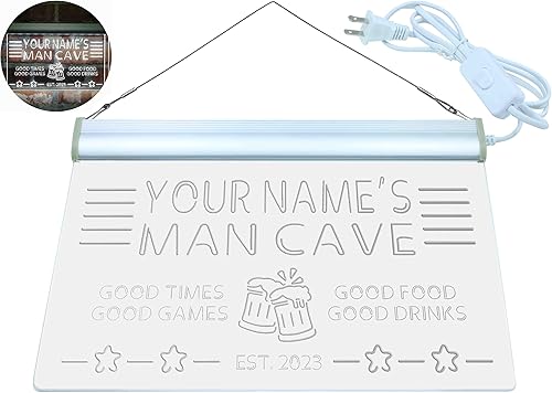 Vista 26 de ADVPRO Letrero de neón LED multicolor personalizado con texto en inglés "Man Cave Home Bar Est. Year", 32 x 24 pulgadas st4s86-x0012a-tm-c Varios