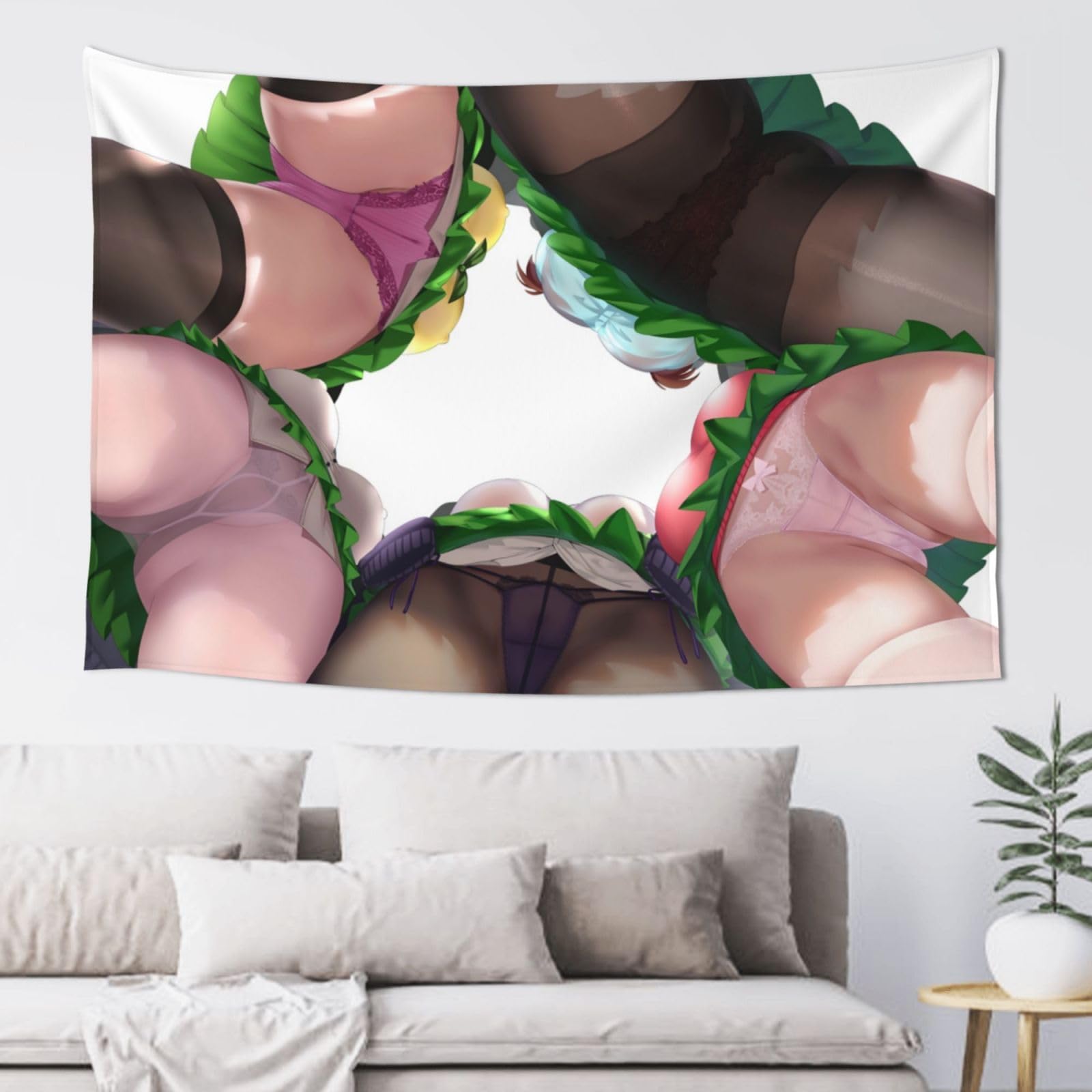 タペストリー 五等分の花嫁 中野一花 二乃 三玖 四葉 五月 ポスター背景布 壁掛け布 インテリアアートの装飾 カーテン テーブルクロス ビーチブランケット ピクニック布 ベッドカバー ソファカバー 壁飾り 家 リビングルーム ベッドルーム 部屋 おしゃれ飾り 100x150cm