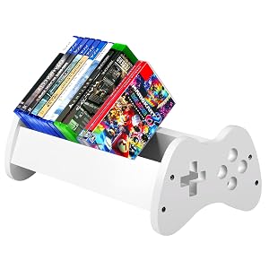 Alyoen Video Game Storage Organizer Stand Fits up to 32 Games Video Game Shelf for PS5 PS4 PS3