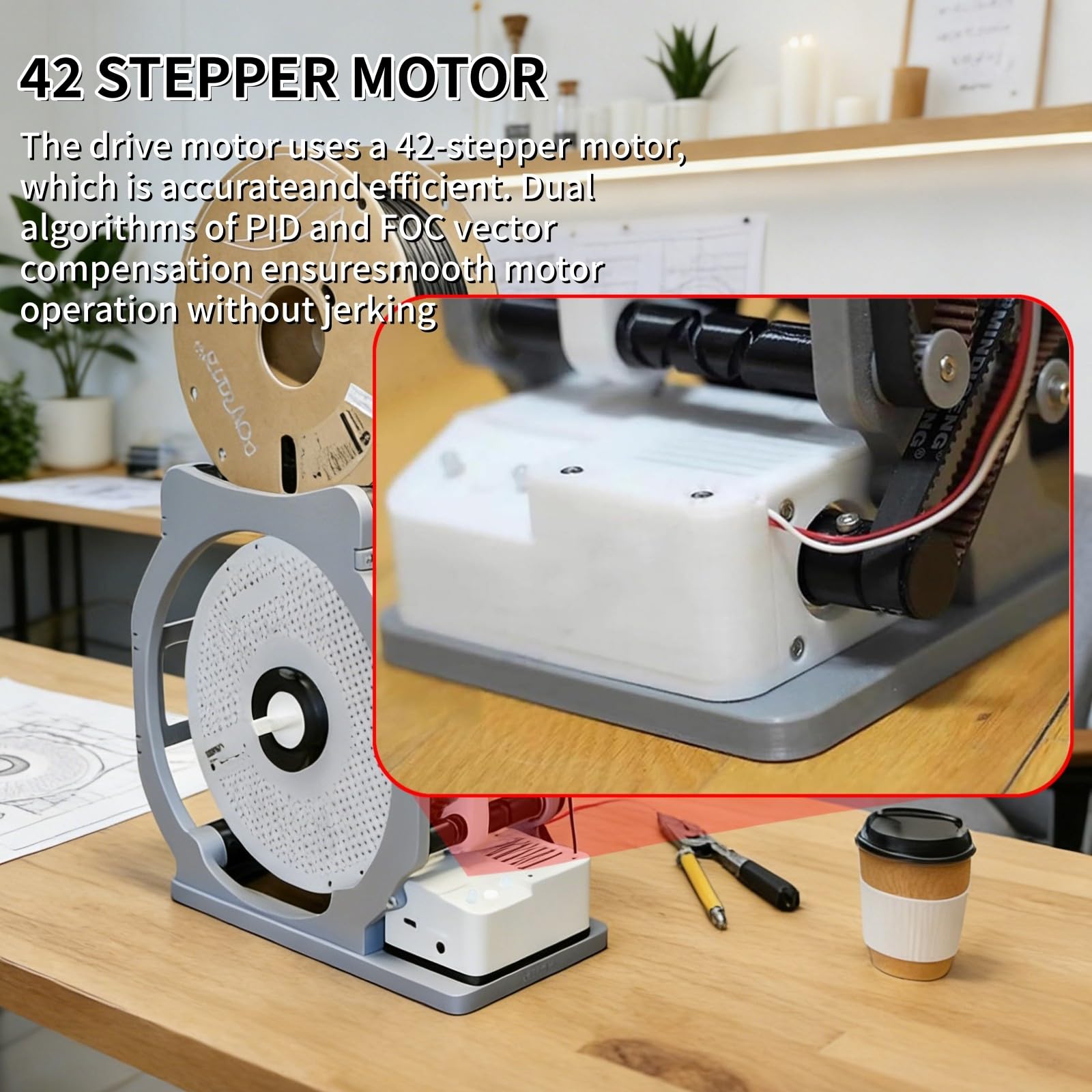Rebobinador eléctrico automático, rebobinador industrial 3D para bobinas de 1 kg, compatible con múltiples tipos de filamentos y cables de soldadura