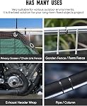 Metal Zip Ties Black,With Special Fastening And Cutting Tools,150 Pcs 11.8 Inch,Multi-Purpose Stainless Steel Cable Ties, Suitable For Agricultural Fencing, Garden Chain Link Fence Fixing, Pipe Tying.