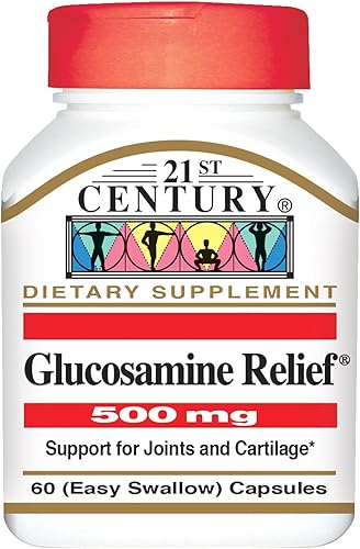 21st Century Alivio de glucosamina 500mg - 60 cápsulas, paquete de 6