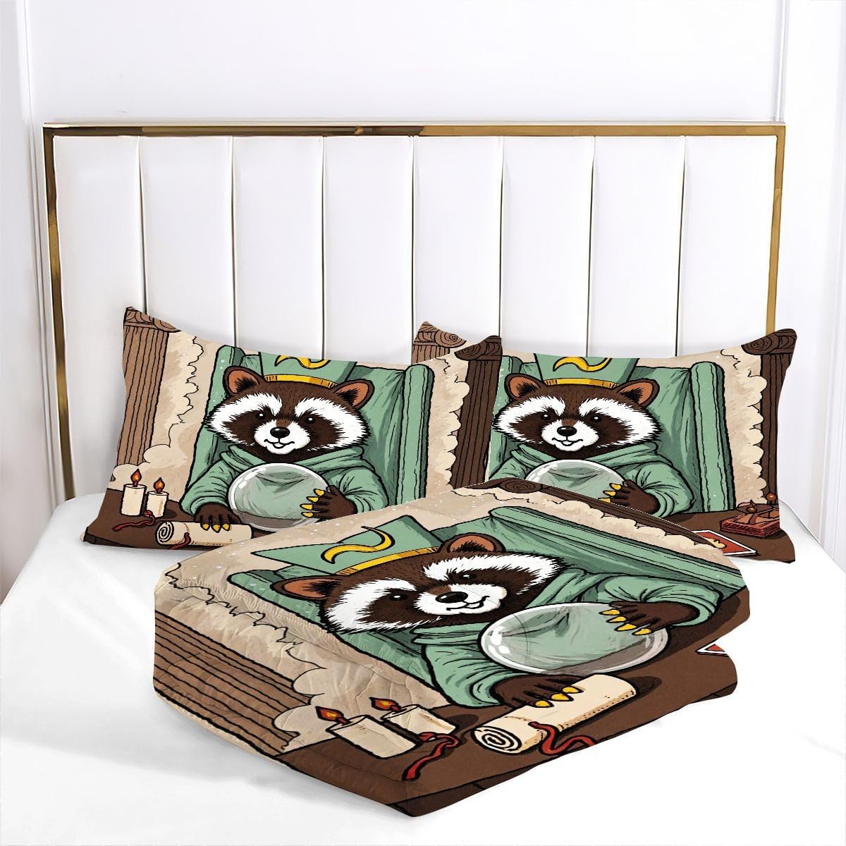 Edredón King Size Estampado 3D | Oso Pardo Animado, Nórdico Máximo Confort para Camas Grandes, Lavable, Reversible, Incluye 2 Fundas de Almohada 50x75 cm_A18990