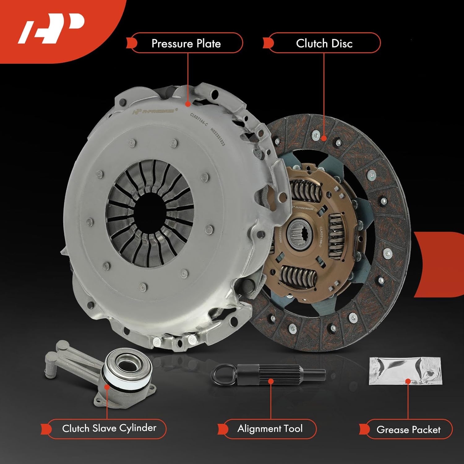 A-Premium Transmission Clutch Kit Set Compatible with Ford Focus 2000 2001 2002 2003 2004 2.0L, Replace# L07166