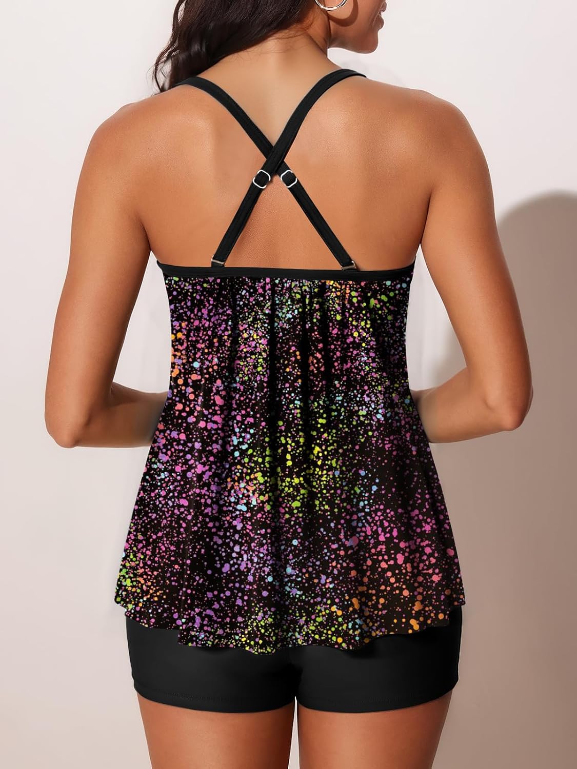 Summer Mae Plus Size Swimsuits for Women Two Piece Tankini Sets Tummy Control Bathing Suit Swimwear with Shorts - Image 2