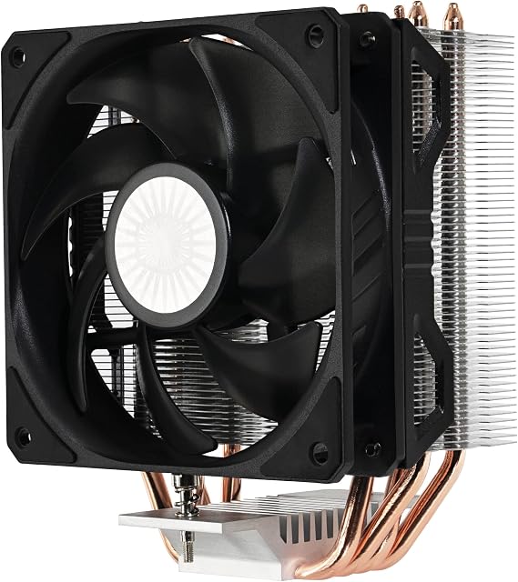 Cooler Master Hyper 212 EVO V2 CPU Air Cooler with LGA1700 Bracket - Offset Heatsink, 4 Direct Contact Heat Pipes, X-Vent Fin Blade Design, SickleFlow 120mm Fan