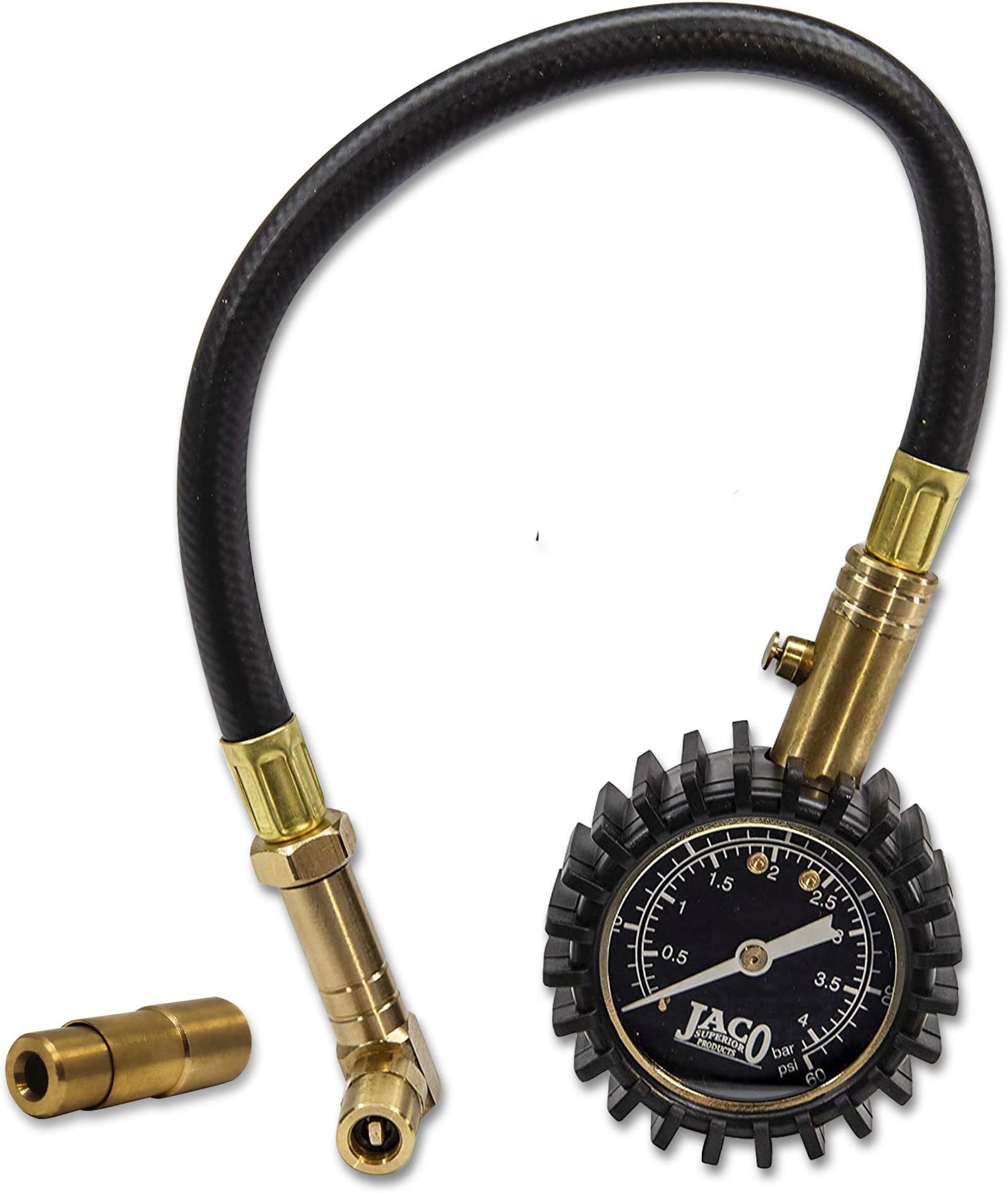BikePro Bike Tire Pressure Gauge - 60 PSI (MTB Series) | Presta + Schrader Air Chucks