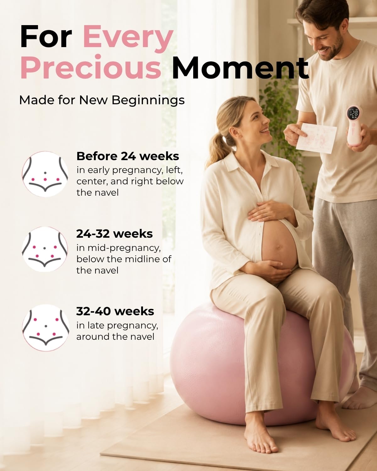 Britzgo U925 - Regalo premuroso per la futura mamma, regalo premuroso per baby shower, elegante compagno di gravidanza, bel ricordo per famiglie in crescita