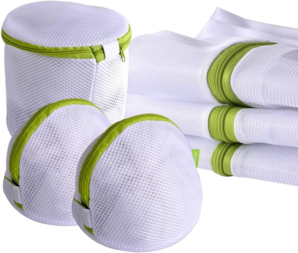 6 Pcs Mesh Laundry Bags for Delicates with Zipper, Lingerie Bags for Laundry, Travel Storage Organize Bag, Clothing Washing Bags,Blouse, Hosiery, Stocking, Underwear, Bra and Lingerie