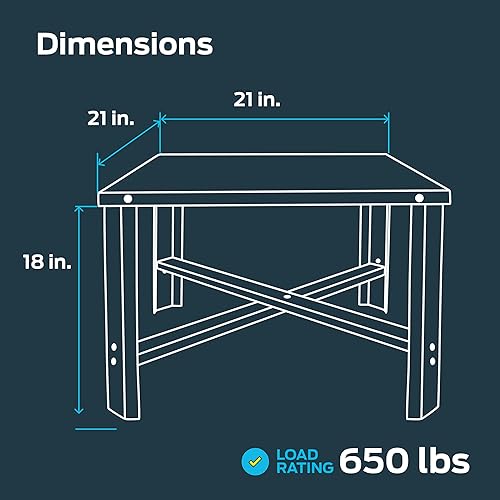 Miniatura 6 de Eastman Soporte para calentador de agua, 21 pulgadas x 21 pulgadas x 18 pulgadas de alto, capacidad de carga de 650 libras, 86278