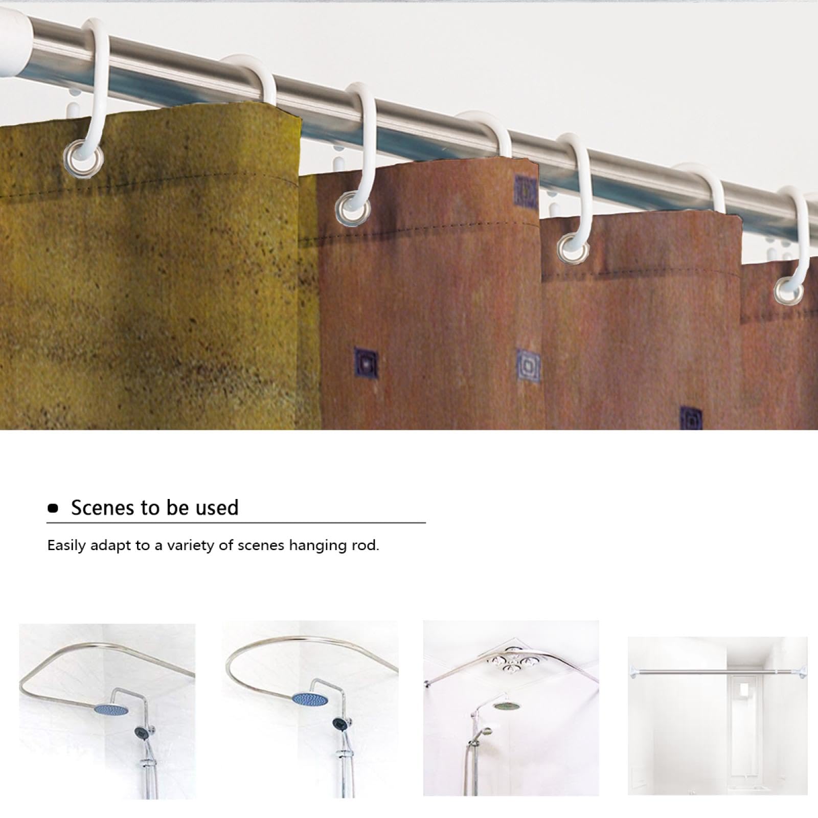 Cortina de Ducha de baño de Retrato Elegante Cortinas de Ducha de Tela de poliéster Lavables Impermeables Cortina de baño Decorativa de Arte Moderno 200x200cm