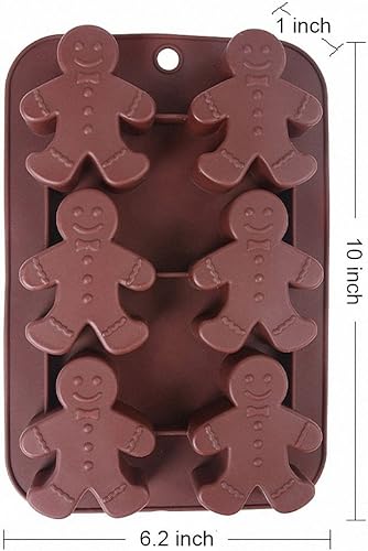Miniatura 4 de Molde de silicona para hombre de jengibre, molde de pan de jengibre para fiesta de MoldFun para chocolates, jabones, pasteles horneados, cubitos de