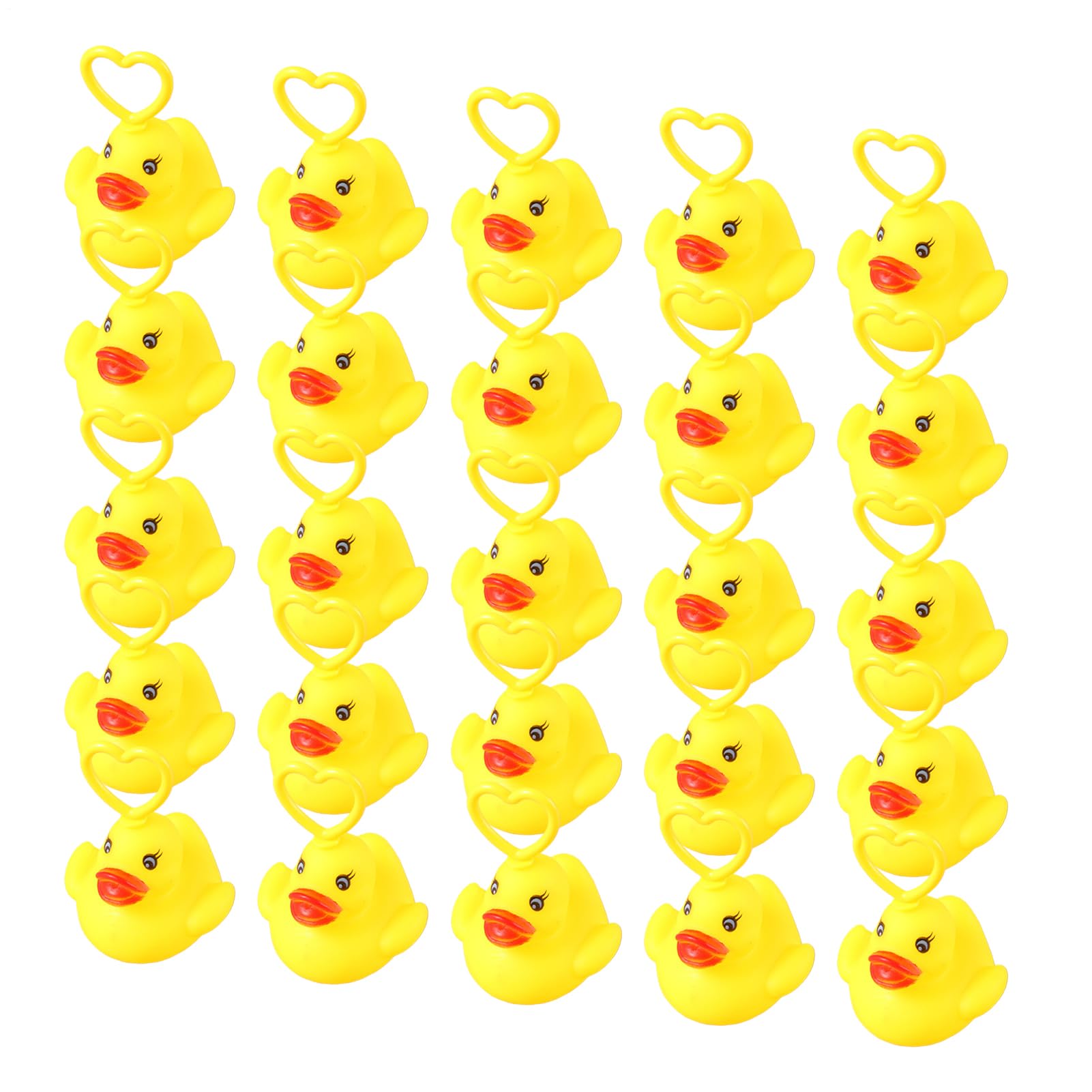 20 Pieces Duck Fishing Toy , 7x6cm,Bath Fishing Game Ducks With Hooks , Floating Water Toy Baby Bath Toys Squeezing Toys For Paddling Pool Games And Bathtub Play
