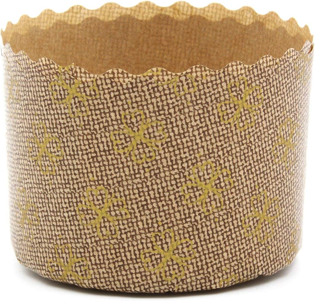Amazon.com: Panettone Paper Molds by Ecobake | Paper Souffle Cups and ...