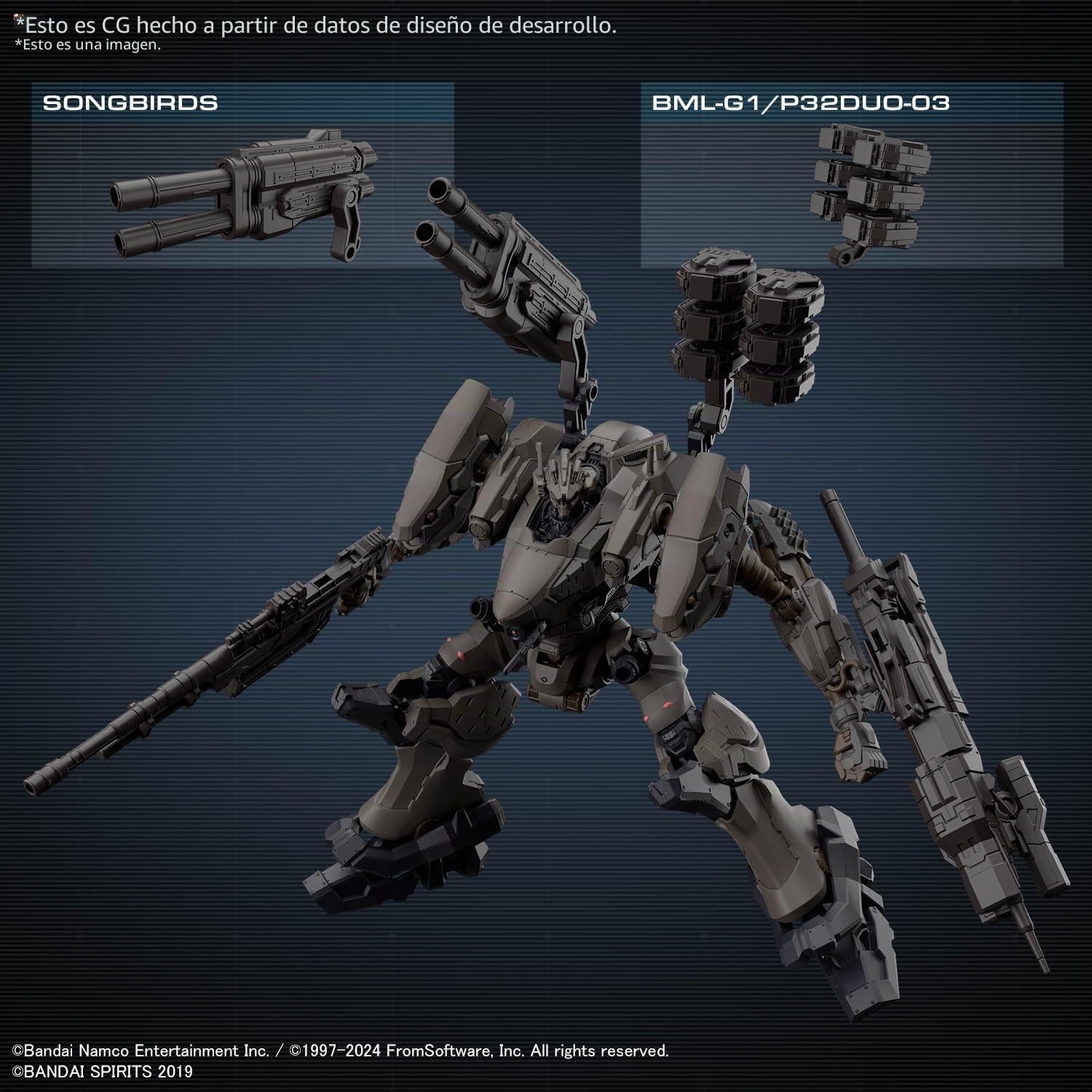Bandai Hobby - Armored Core Vi Fires of Rubicon - #01 RAD CC-200 Orbiter Nightfall 30 MM 1/144 Kit de Modelo