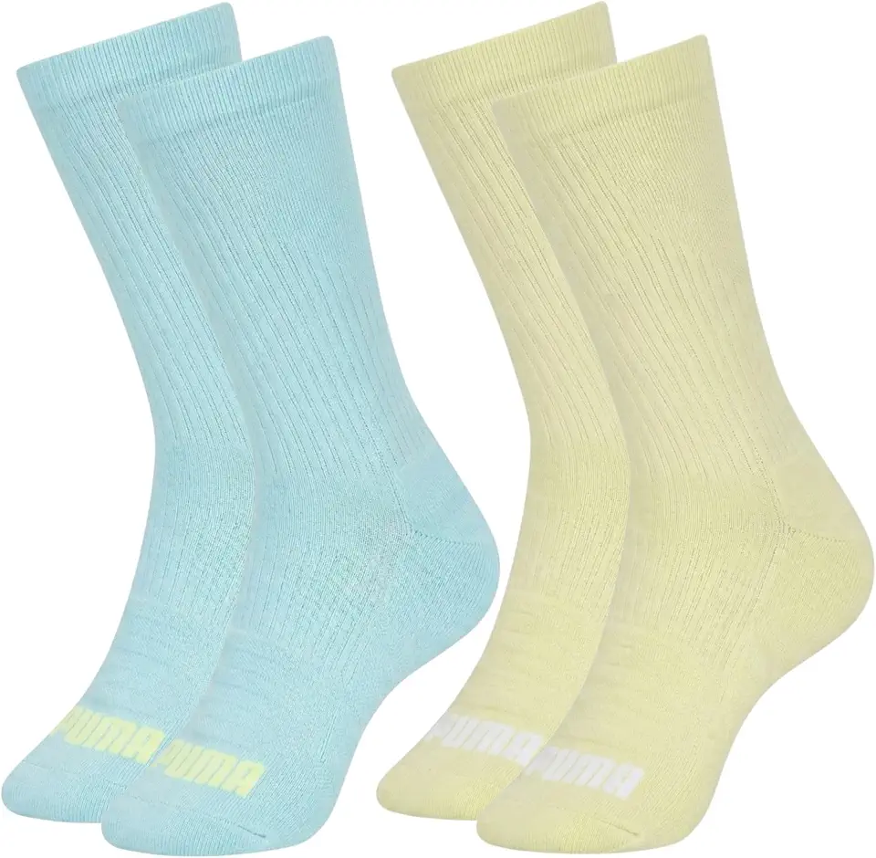 Kit 2 Pares Meia Puma Feminina Cano Alto Para Corrida Em Poliamida Esportiva