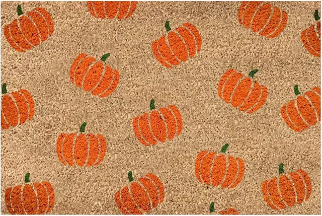 Halloween Pumpkin Print Doormat - Non-Slip Indoor & Outdoor Welcome Mat