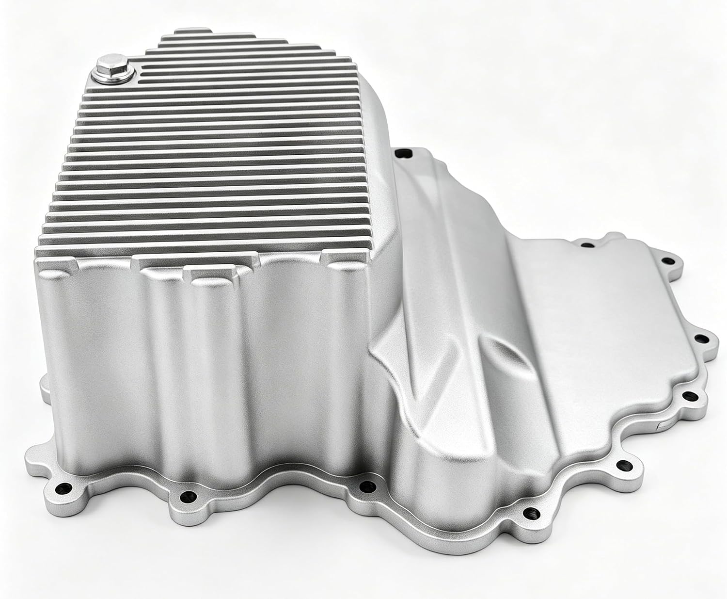 HL3Z6675A Enhanced Engine Oil Pan Sump Set for Ford 17-19 F150 3.5L, 18 F150 3.3L, 18-19 Expedition 3.5L for Lincoln 18 Navigator 3.5L, Cast Aluminum Alloy w/Gasket, Bolts, Magnetic Drain Plug