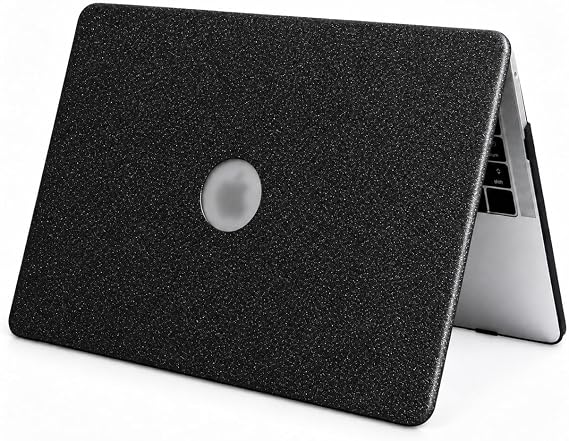 McStorey MacBook Pro 14 İnç Kılıfı Simli Sert Kapak Hard Case, M5 M4 M3 M2 M1 Pro Max Uyumlu, A2442 A2779 A2918 A2992 A3112 A3185 A3401 A3434 A3426 A3427, İnce Dokulu Siyah