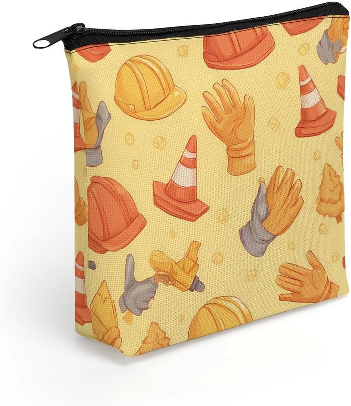 Labor Tools Traffic Cones Hard Hats Small Makeup Bag Cosmetic Pouch